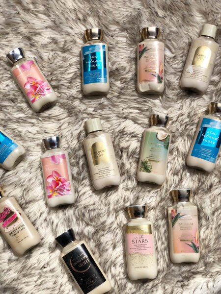 Body lotions from BATH AND BODY WORKS