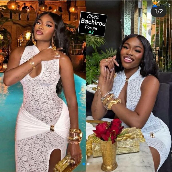 Robe en dentelle blanche élégante