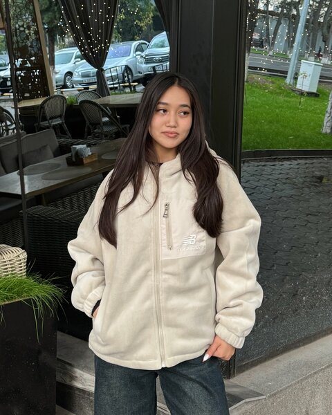 Женская куртка флис с капюшоном