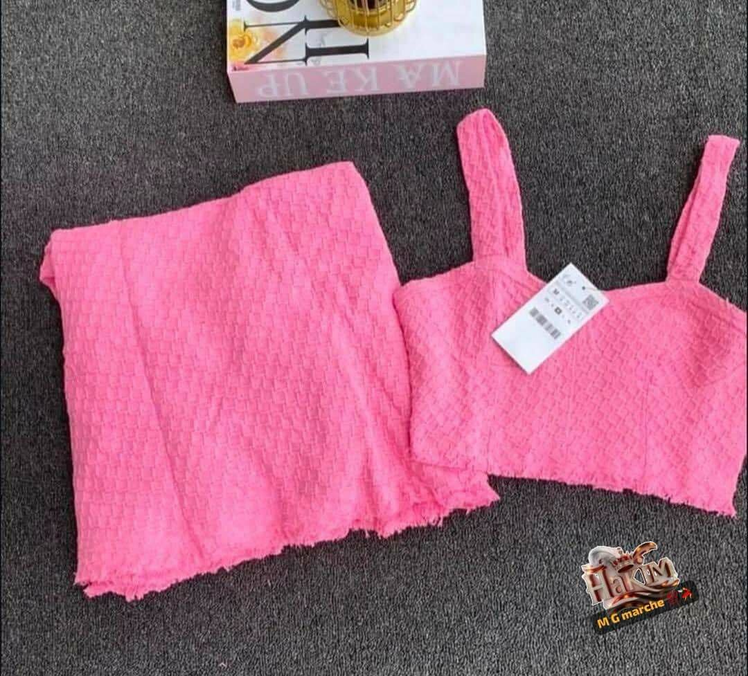 Ensemble rose élégante