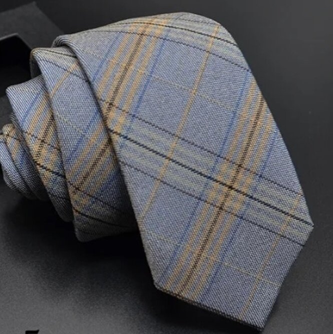 Polyester + Rayon Ties blue