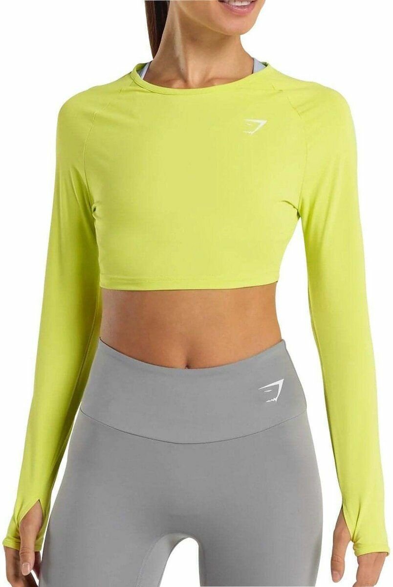 Top crop à manches longues