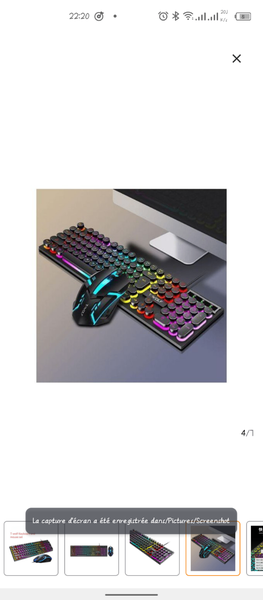Clavier Gamer RGB avec Souris