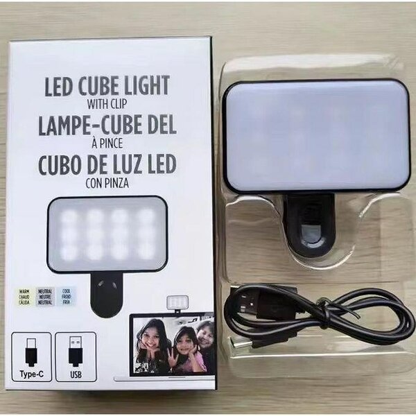 Lampe Cube LED avec Clip