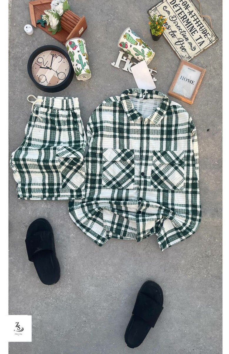 Pyjama en flanelle à carreaux