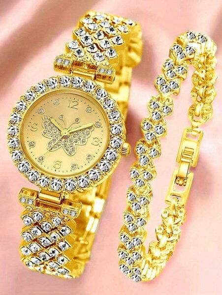 Montre élégante en or
