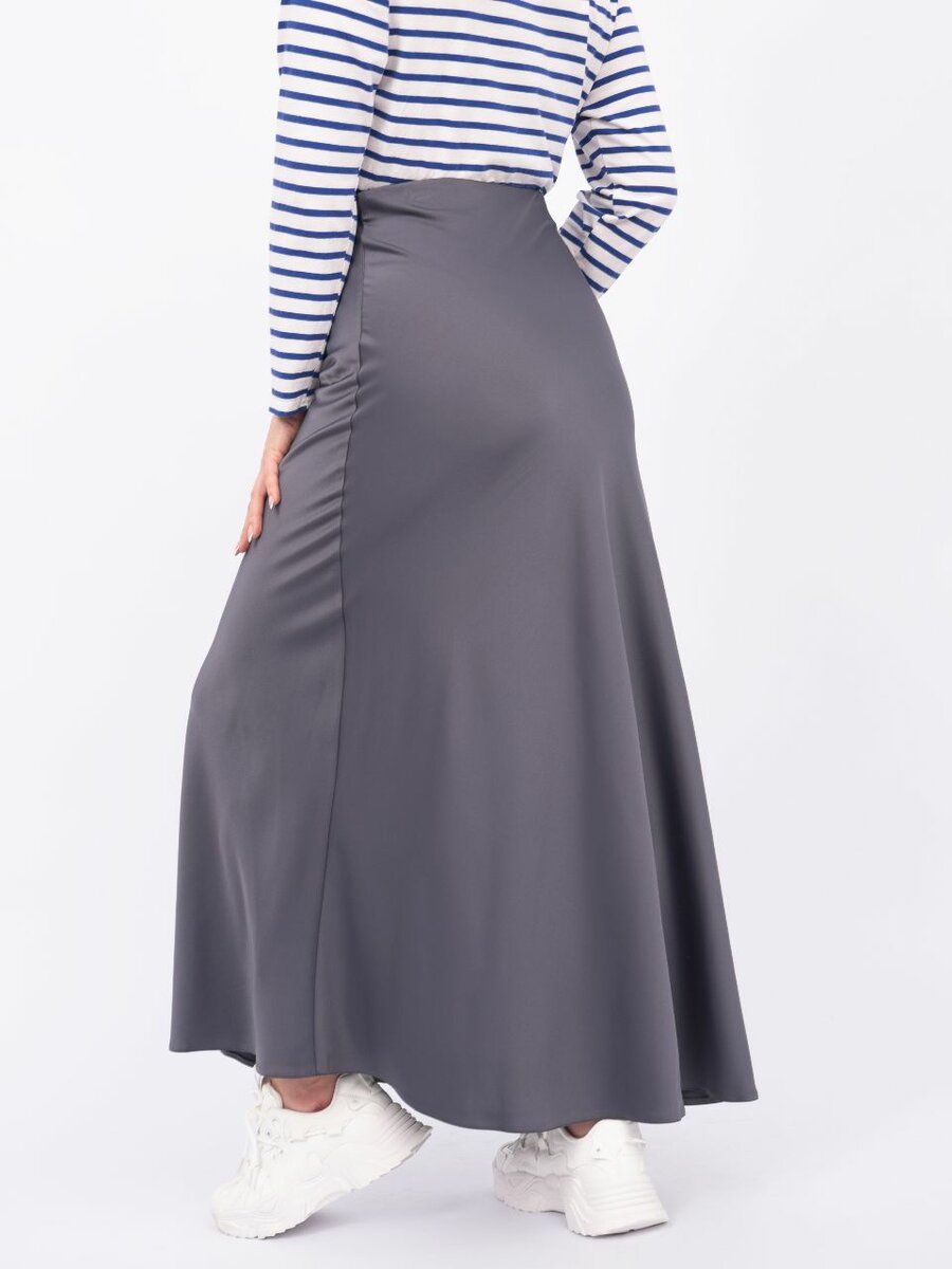 Атласная юбка макси