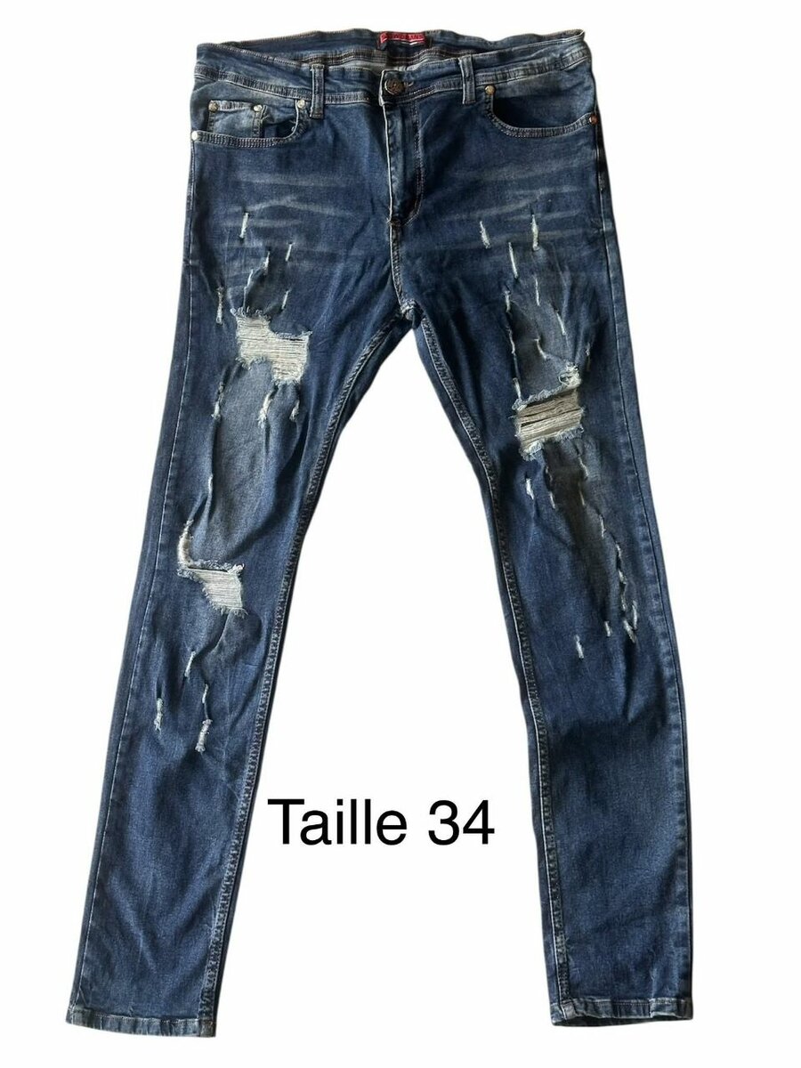 Jeans Délavés Taille 34