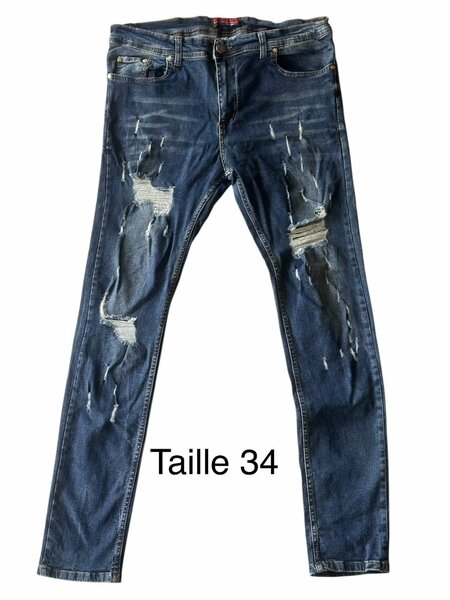 Jeans Délavés Taille 34