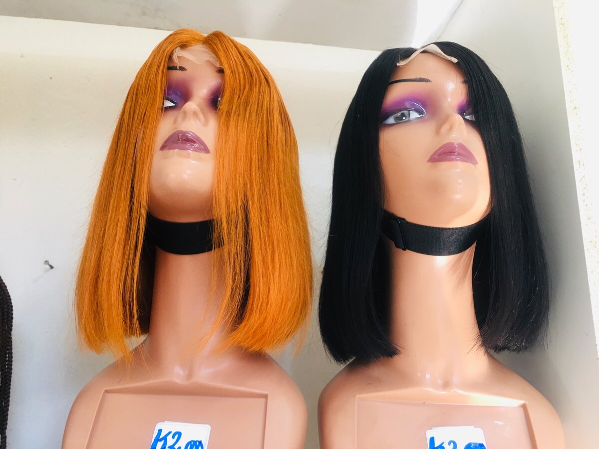 Double drawn wigs