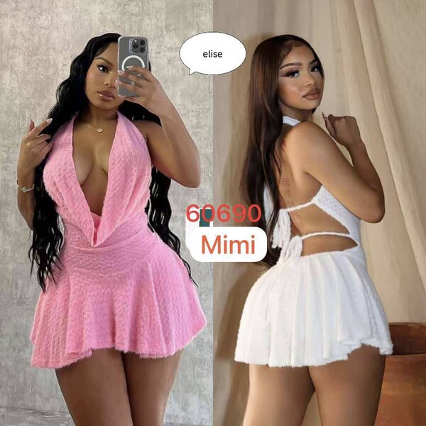 Robe dos nu élégante femme