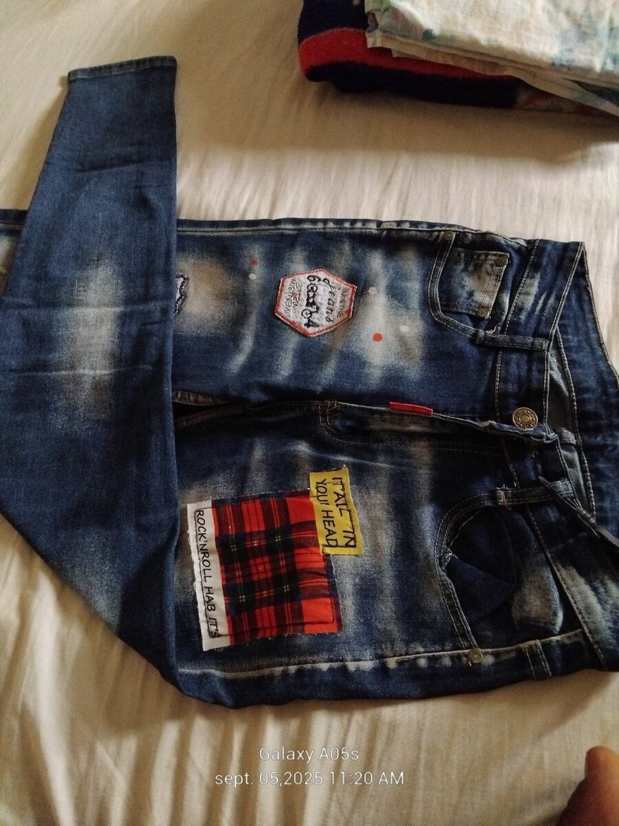 Jean Patchwork Stylé Homme