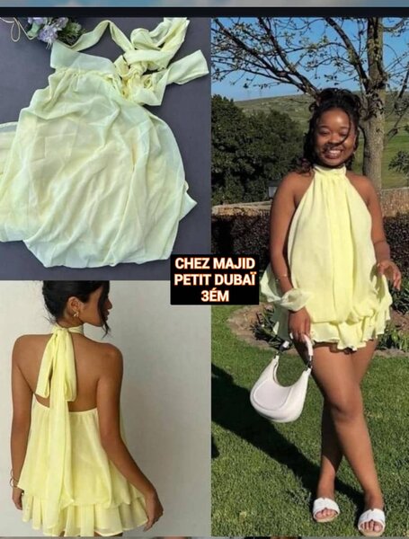 Robe d'été jaune légère