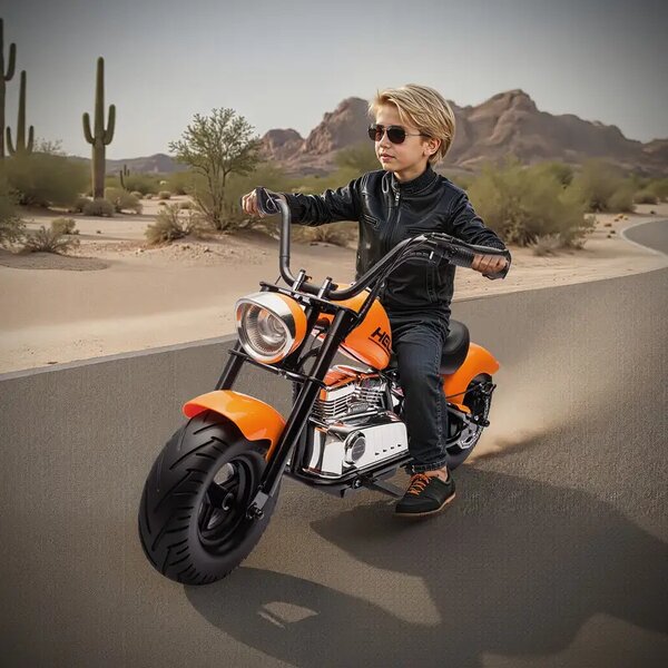 Moto électrique enfant orange
