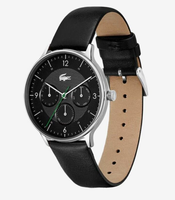 Montre bracelet cuir noir