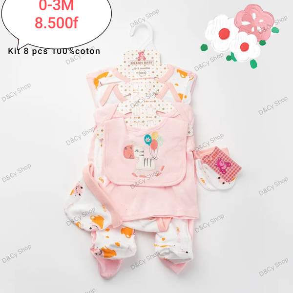 Ensemble Naissance 8 Pièces Bébé