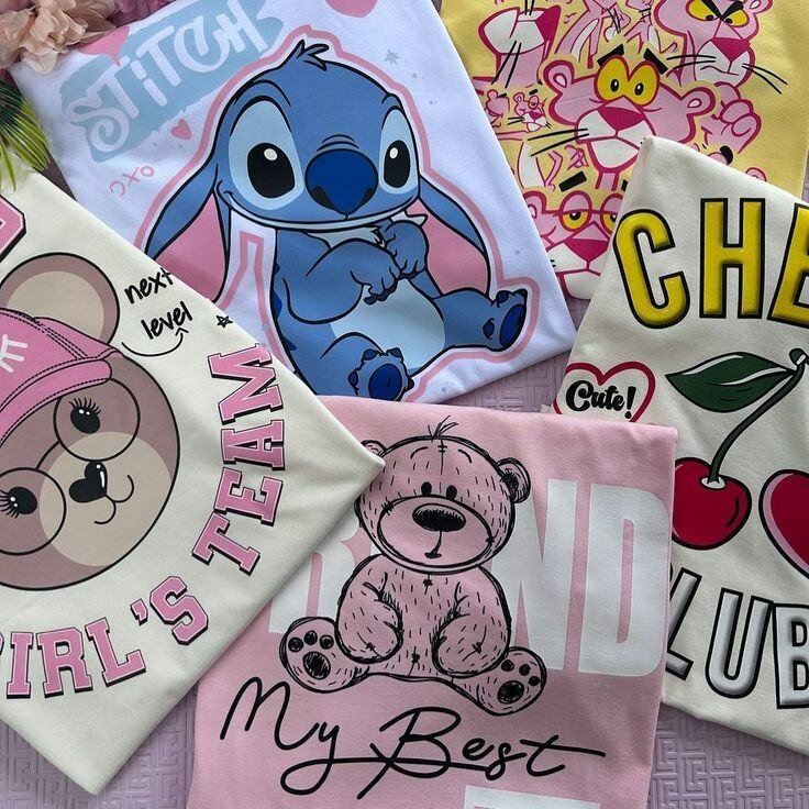 T-shirts imprimés colorés