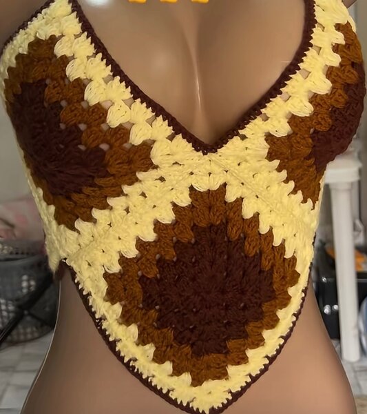 Haut crochet bikini bohème