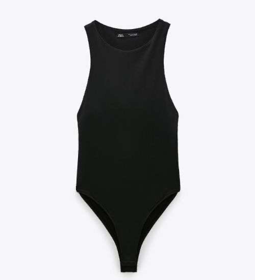 Bodysuit noir Zara