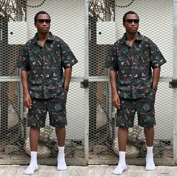 Ensemble imprimé tropical