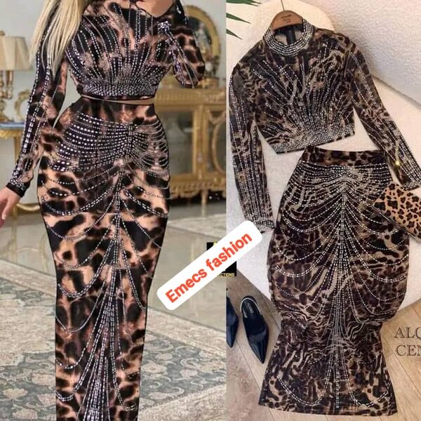 Robe Pied-de-poule Glamour