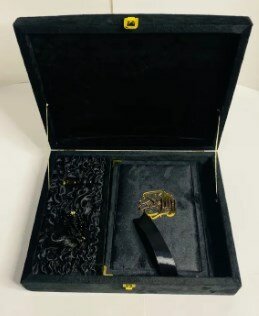 Special Embroidery wooden KALAM E PAK Box with kanz ul iman KALAM E PAK | Gift | Bridal Gift | set black