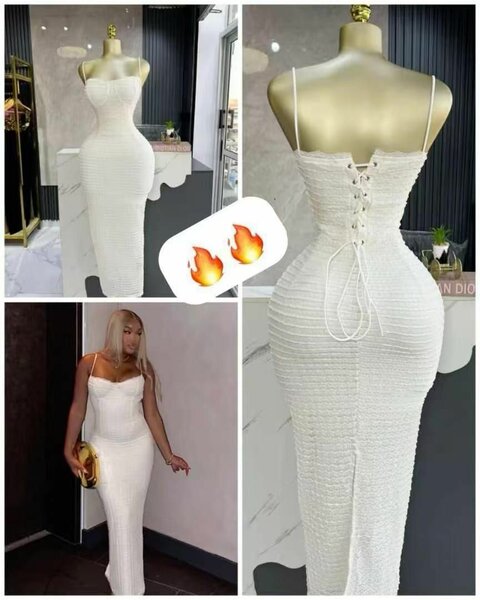 Robe blanche élégante soirée