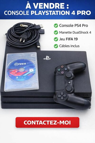 Pack PS4 Pro avec FIFA 19