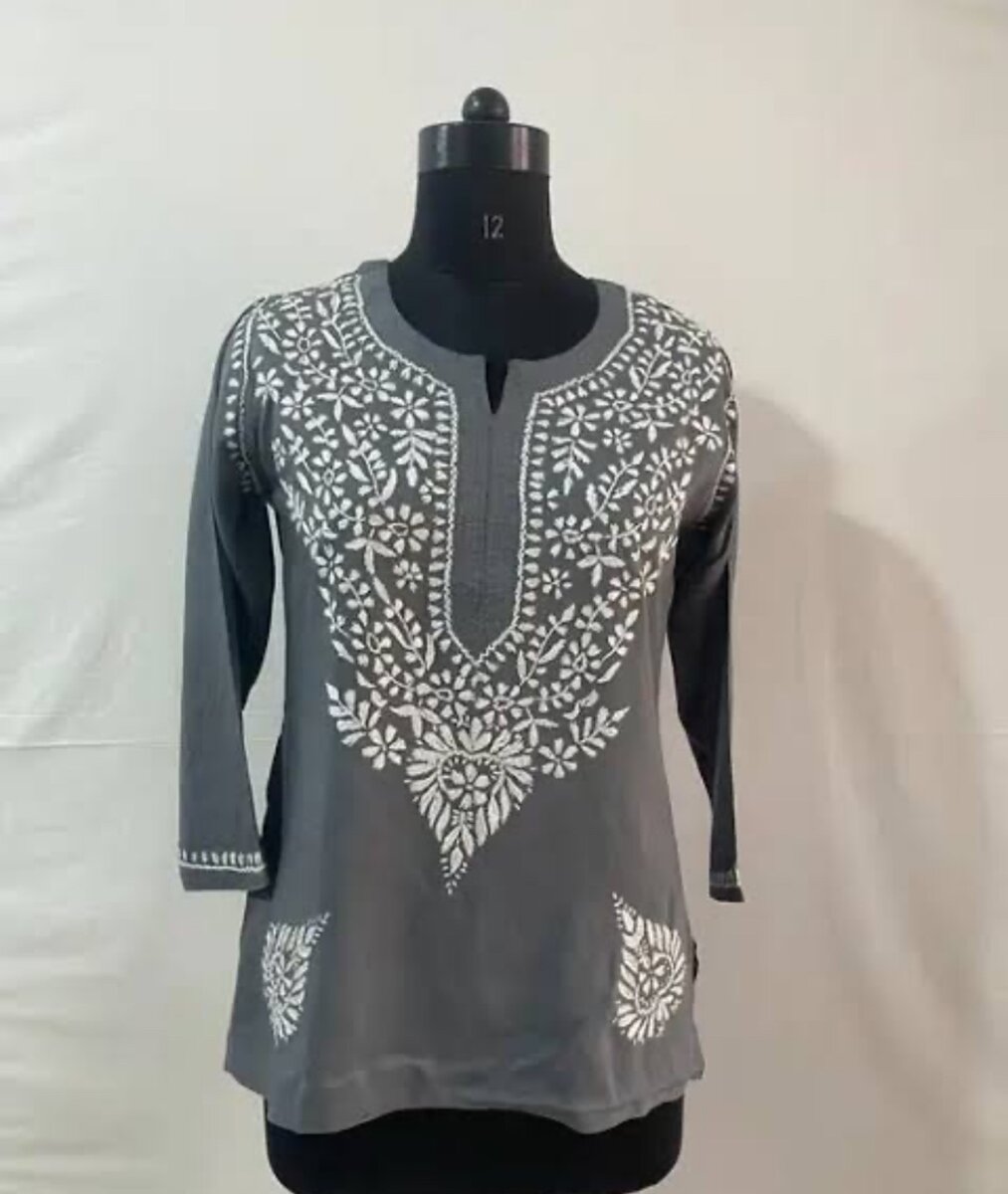 Girls stitched Short Fork with embroidery