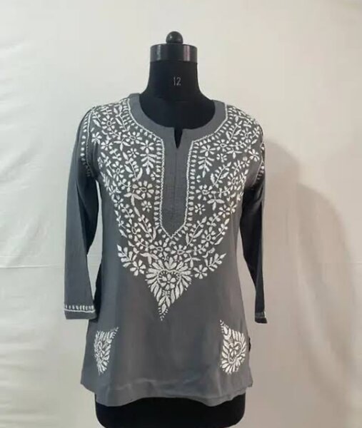 Girls stitched Short Fork with embroidery