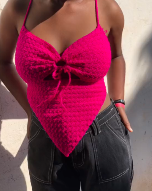 Crochet bandana top 