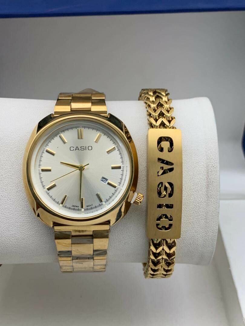CASIO CHAIN WATCH AND BRACELET