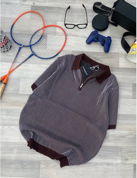 Polo en tricot décontracté hommes