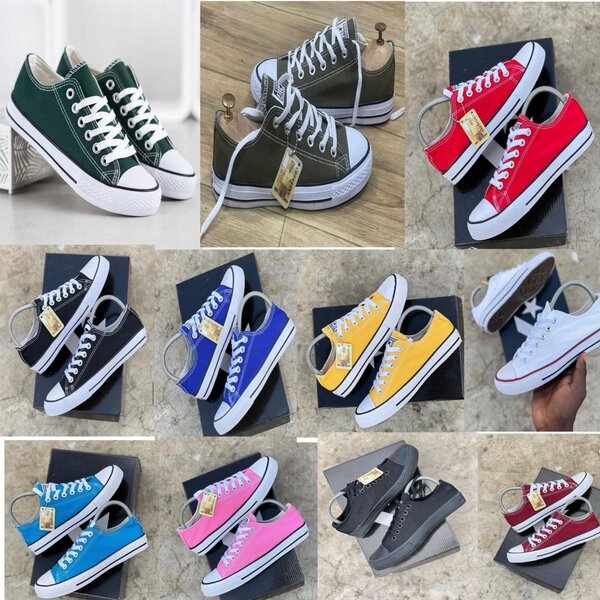 Baskets colorées en toile