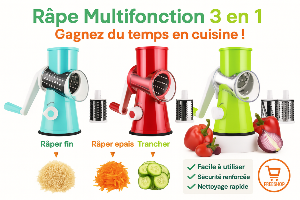 Râpe Multifonction 3 en 1