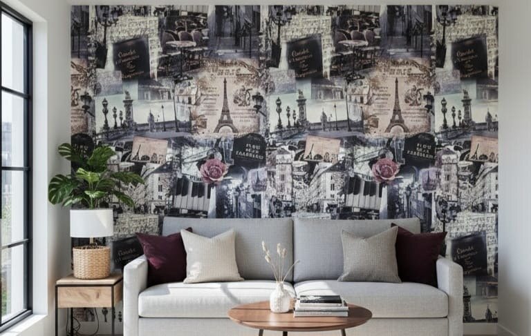 Papier peint mural parisien