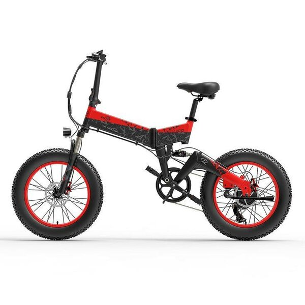 Vélo électrique pliant rouge