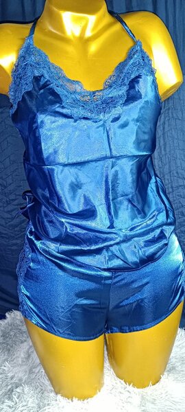 Pyjama Satin Dentelle Femme