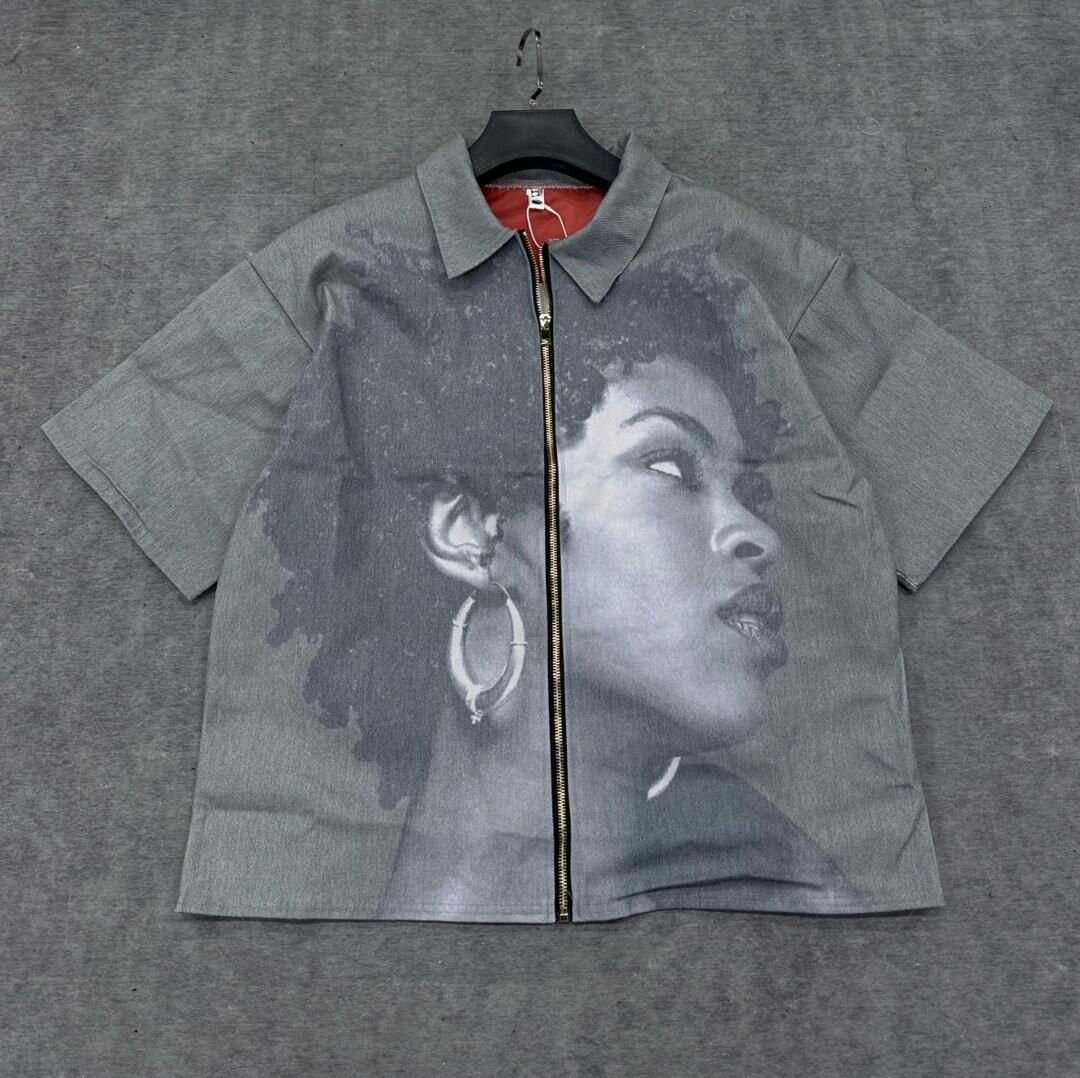 Chemisette zippée imprimée artistique