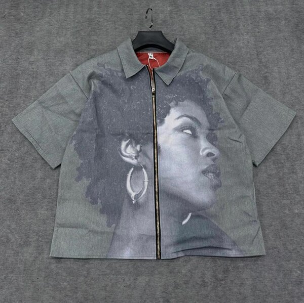 Chemisette zippée imprimée artistique