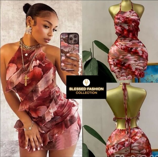 Robe Florale Dos Nu Élégante