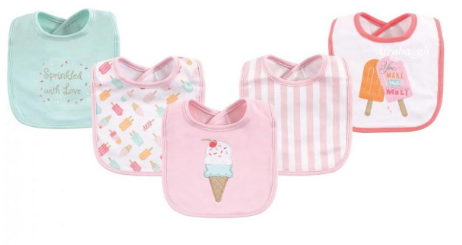 Infant Cotton Bibs 5pk