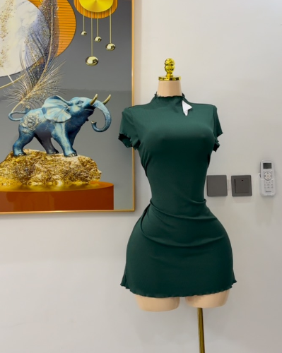 Bodycon mini dress green
