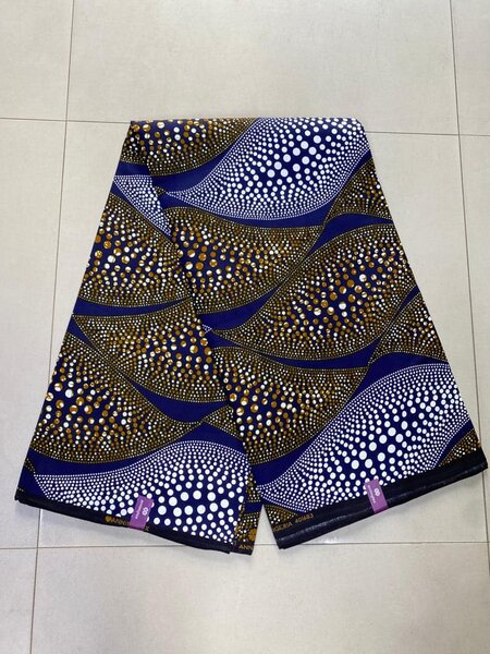 Tissu African print violet brun