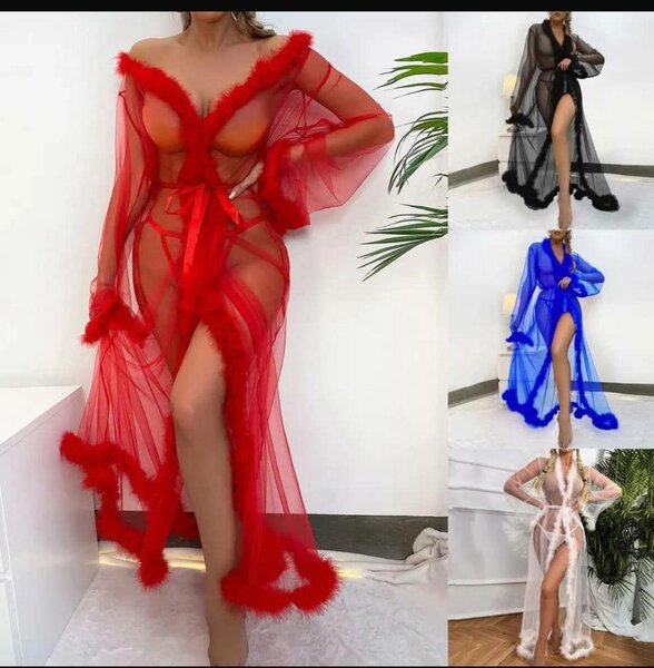 Robe de chambre sexy en tulle