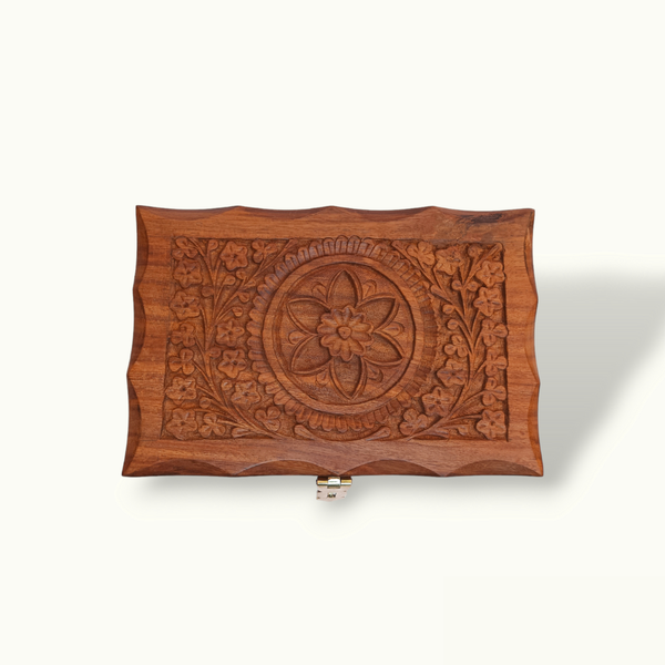Carving Wooden Jewelry Box.