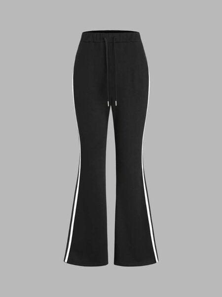 Pantalon évasé à rayures