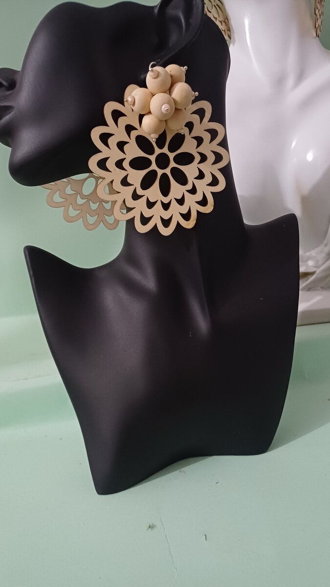 Boucles d'oreilles chic bois