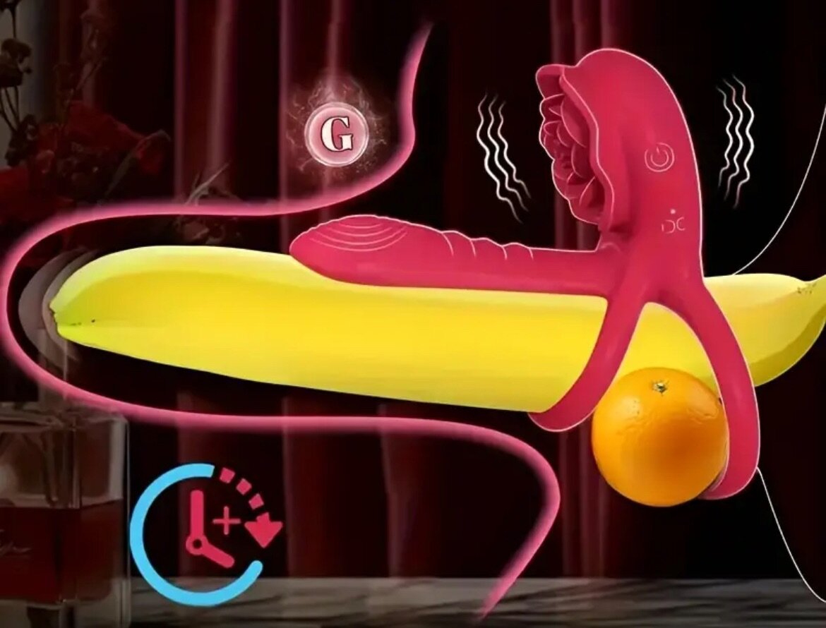 Anneau vibrant double rose