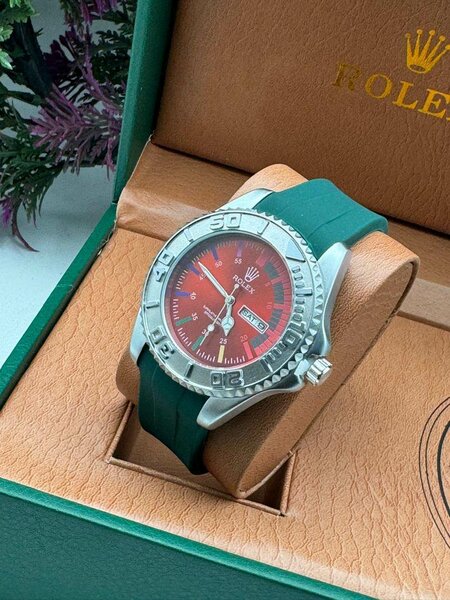 Rolex silicon strap watch